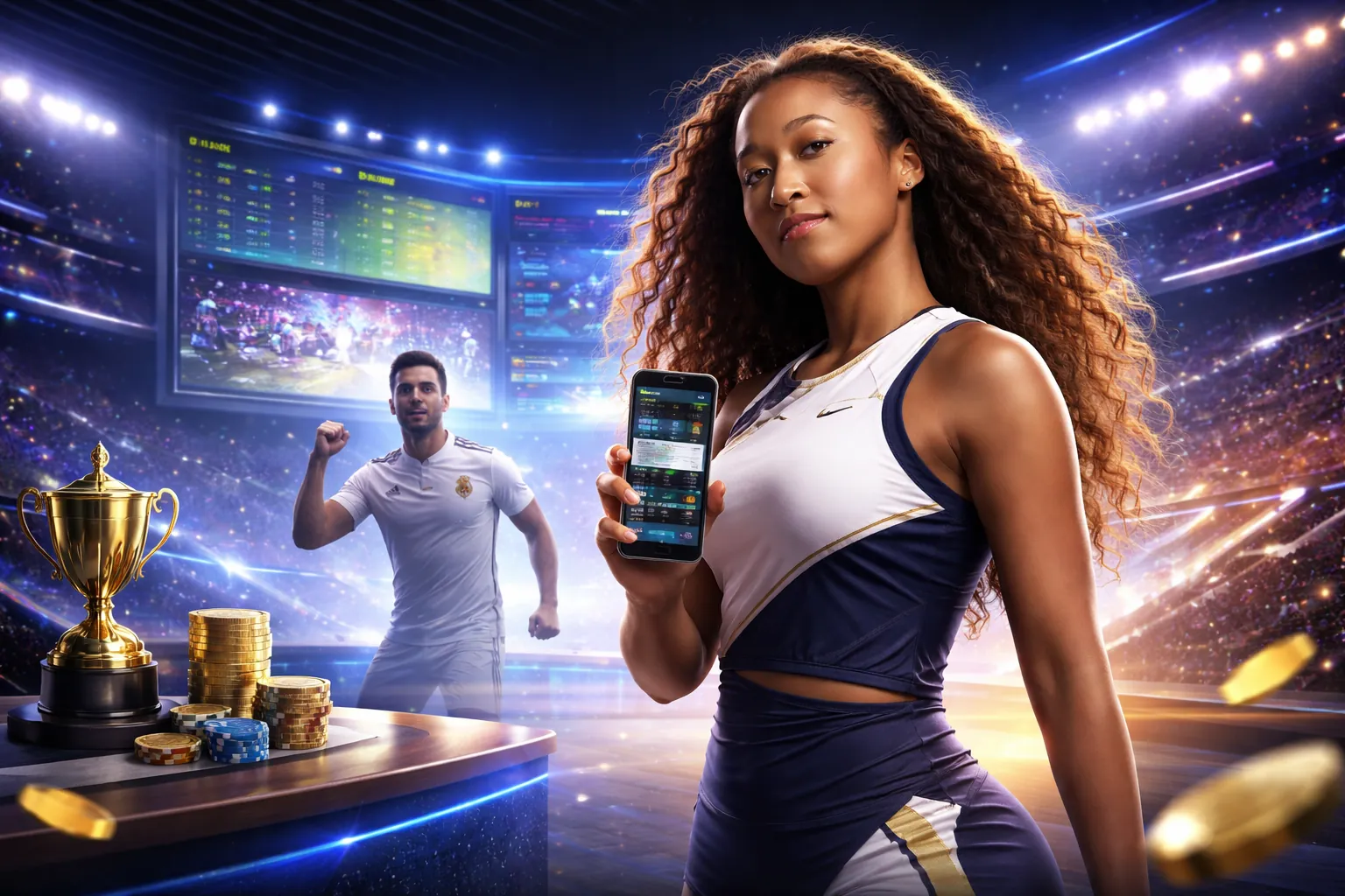Hình nền 1xBet với các trò chơi cá cược sôi động